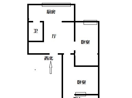 商务区养老房2楼标准2房总价10多万就能搞定
